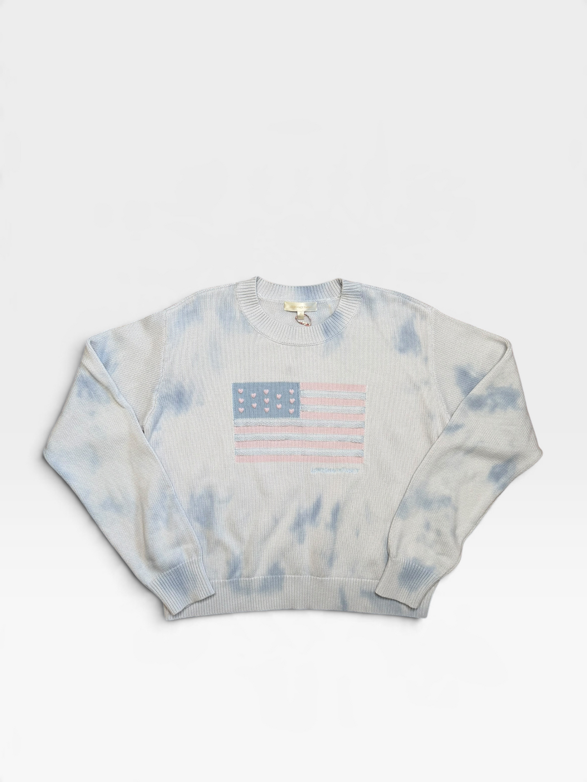BLUE LOVE SHACK FANCY FLAG SWEATER (NWT $345) M