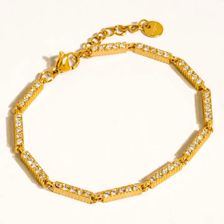 18K GOLD TENNIS BRACELET (NON-TARNISH)
