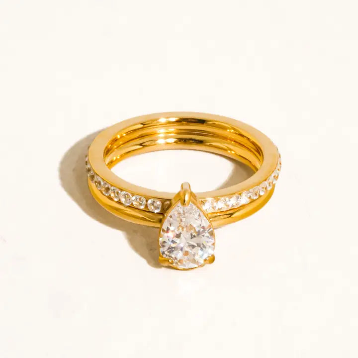 18K GOLD STACK RING (NON-TARNISH) 7