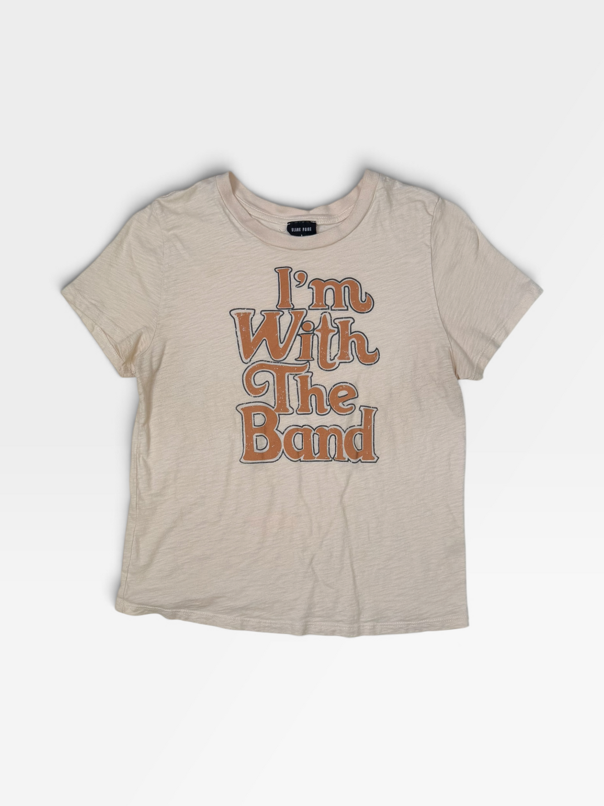 BEIGE "BAND" BLANK PAIGE TOP S