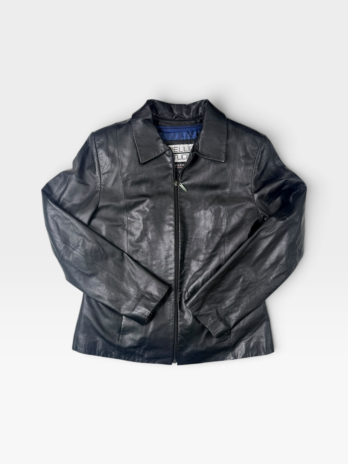 BLACK WILSONS LEATHER GENUINE LEATHER JACKET | M