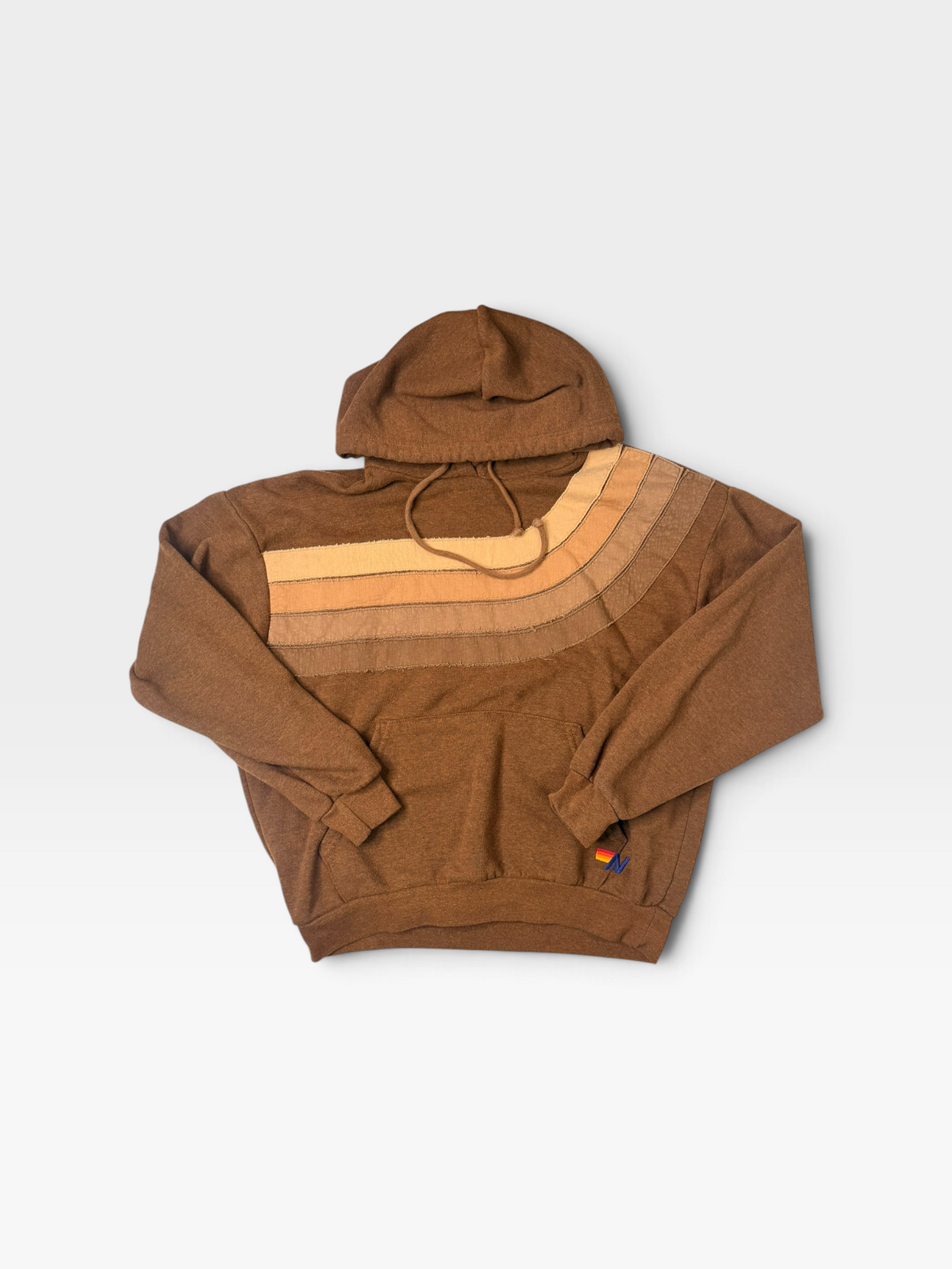 BROWN AVIATOR NATION WAVE HOODIE (ORG. $196) XS