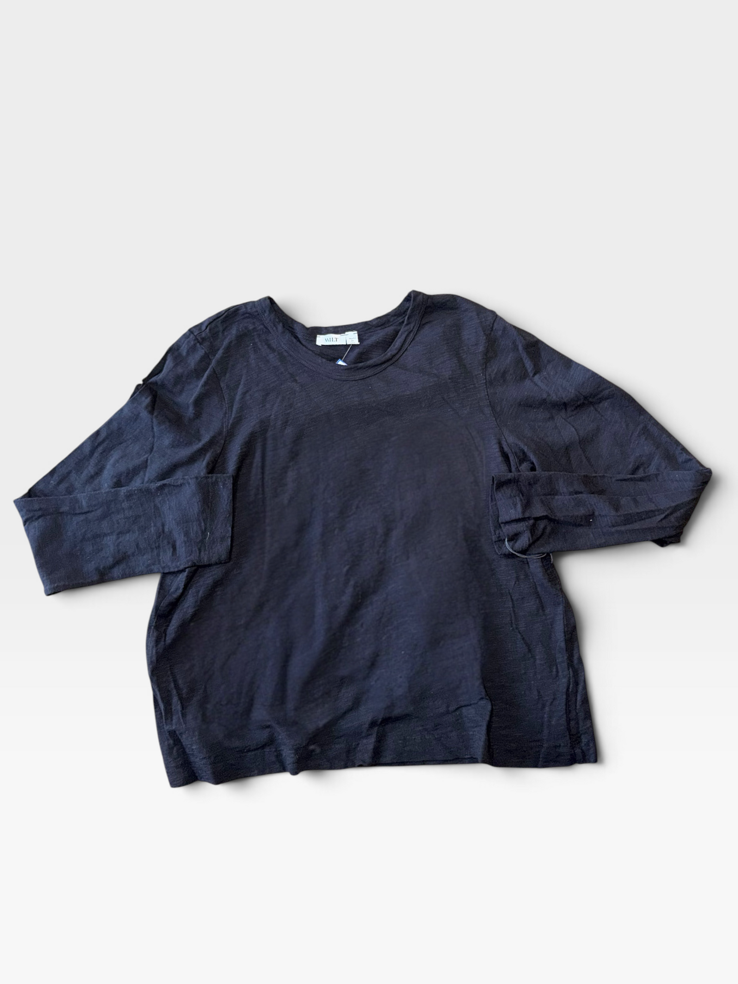 BLACK WILT V-NECK TEE (NWT $86) L