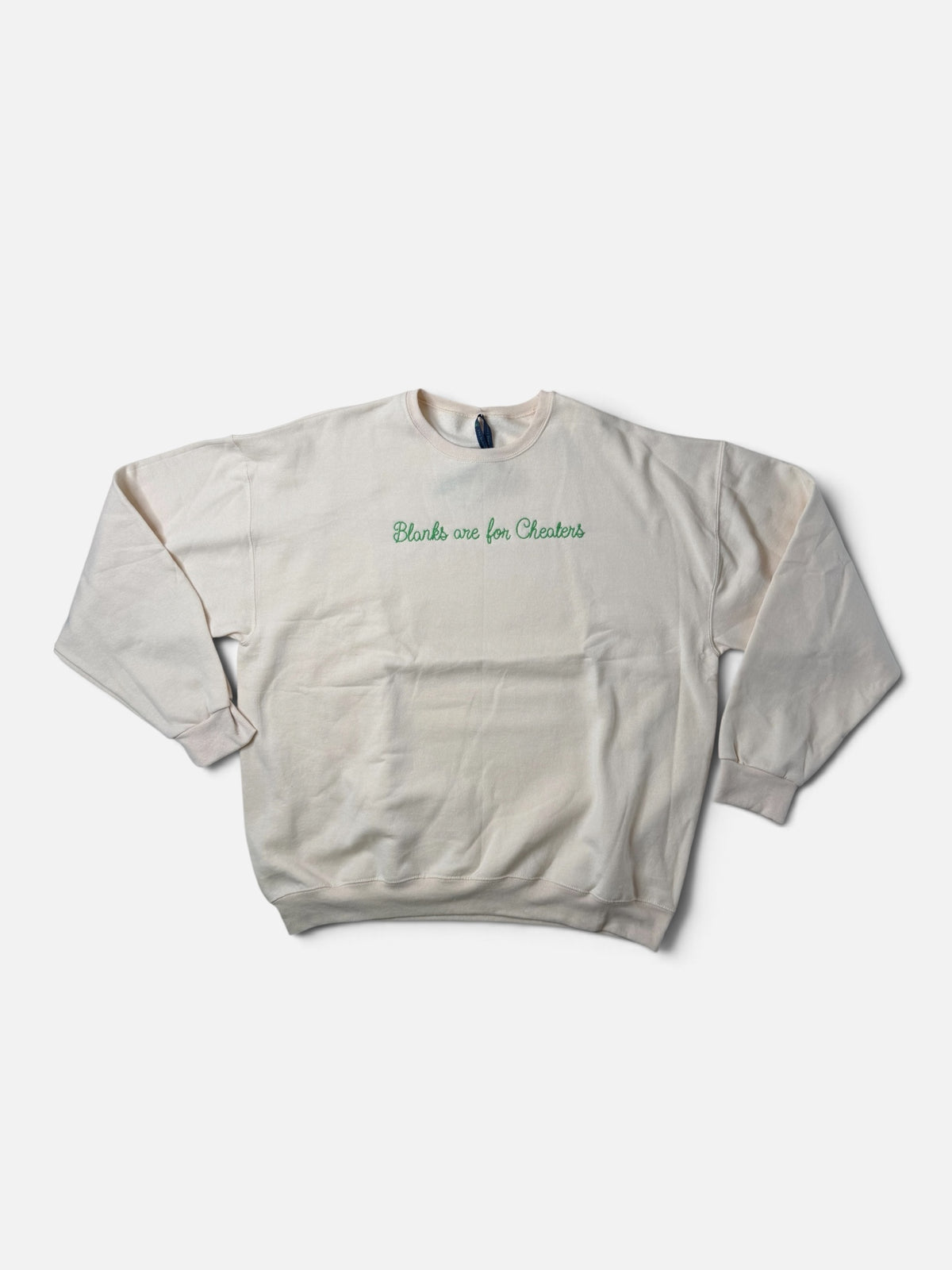 CREAM MOHJONG "BLANKS ARE FOR CHEATERS" PULLOVER 2X