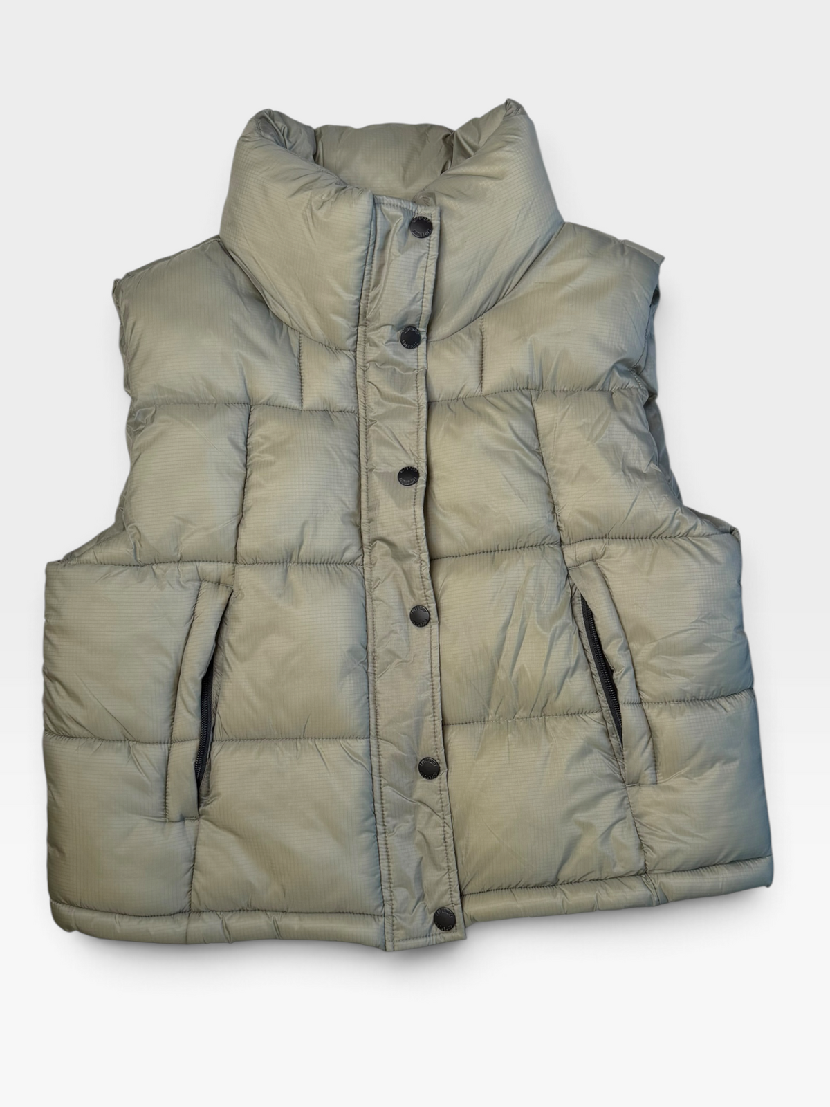 OLIVE GREEN SUPERDRY CODE MTN SPORT PUFFER VEST L