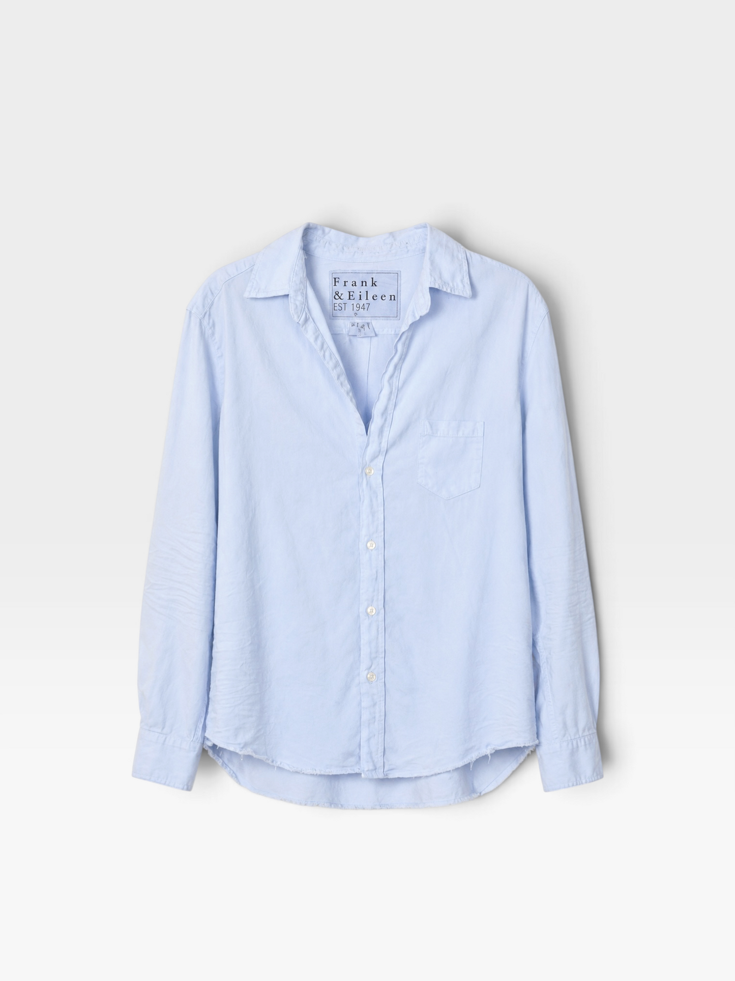 BLUE FRANK & EILEEN BUTTON-UP TOP (ORG. $288) L