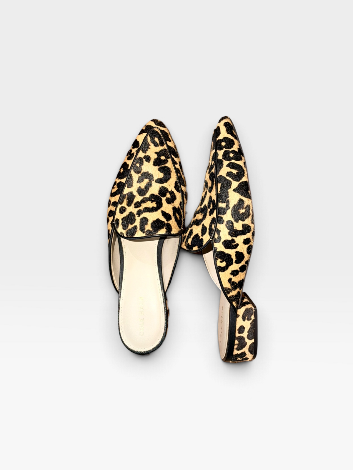 CHEETAH COLE HAAN PIPER MULE SHOES | 8.5