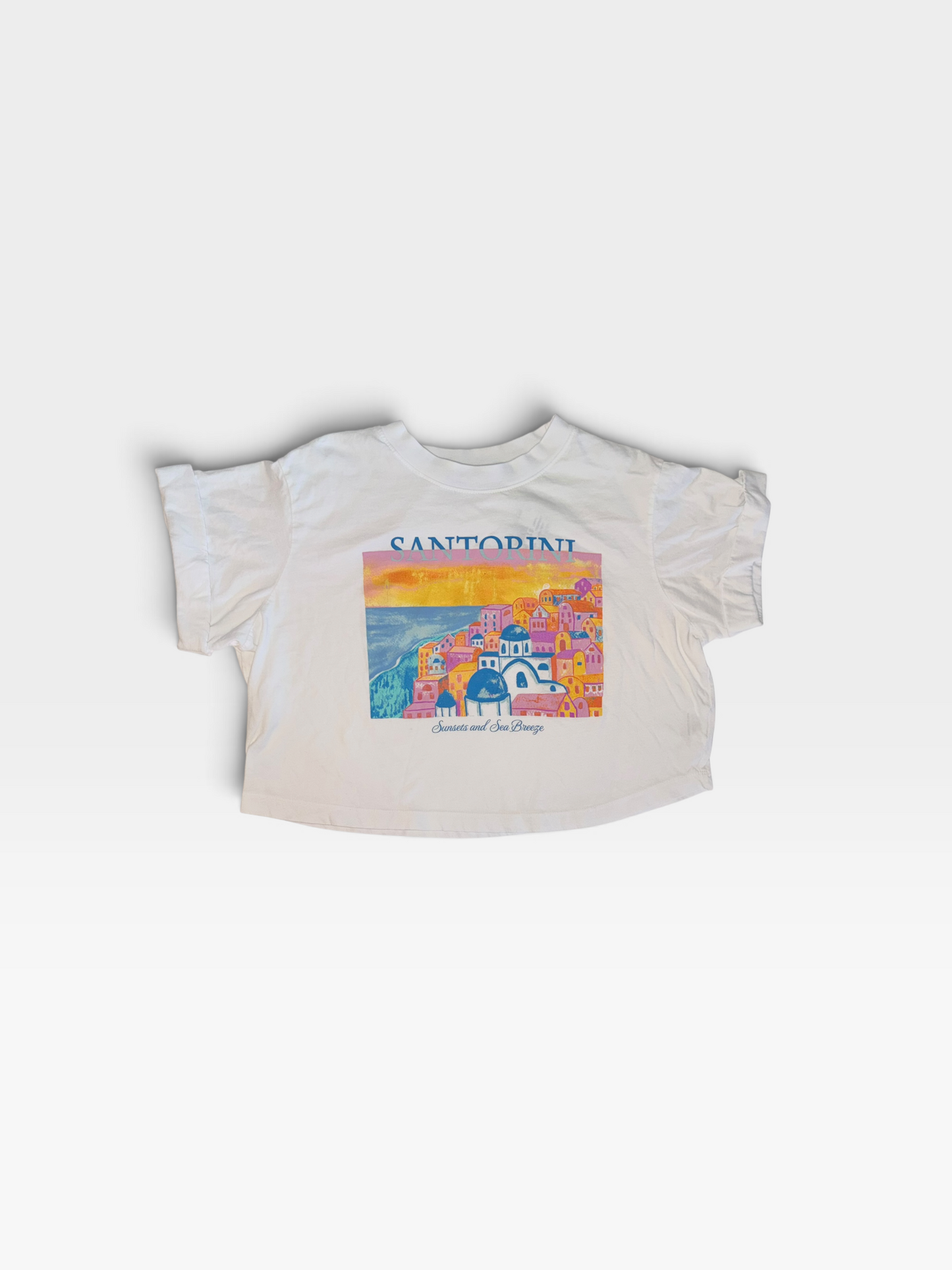 WHITE GIRL DANGEROUS TEE "SANTORINI" S