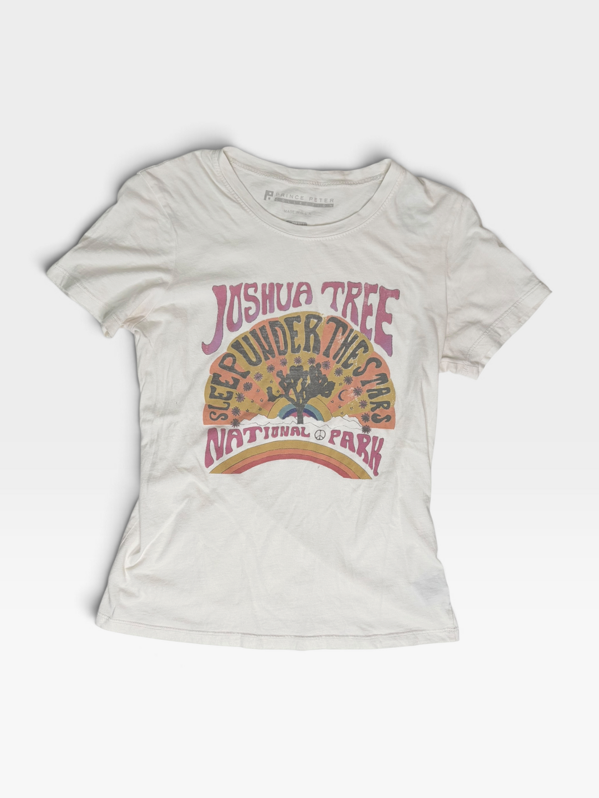 WHITE PRINCE PETER JOSHUA TREE T-SHIRT XS