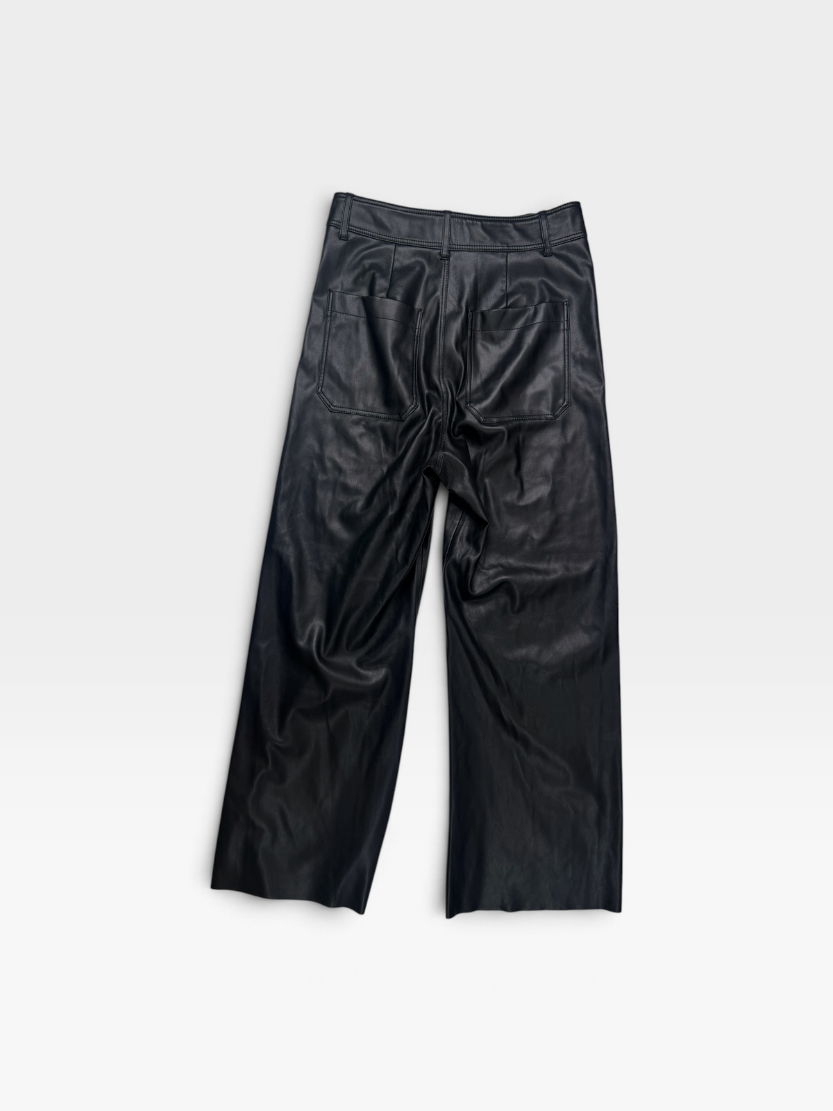 BLACK LEATHER ZARA PANTS 6