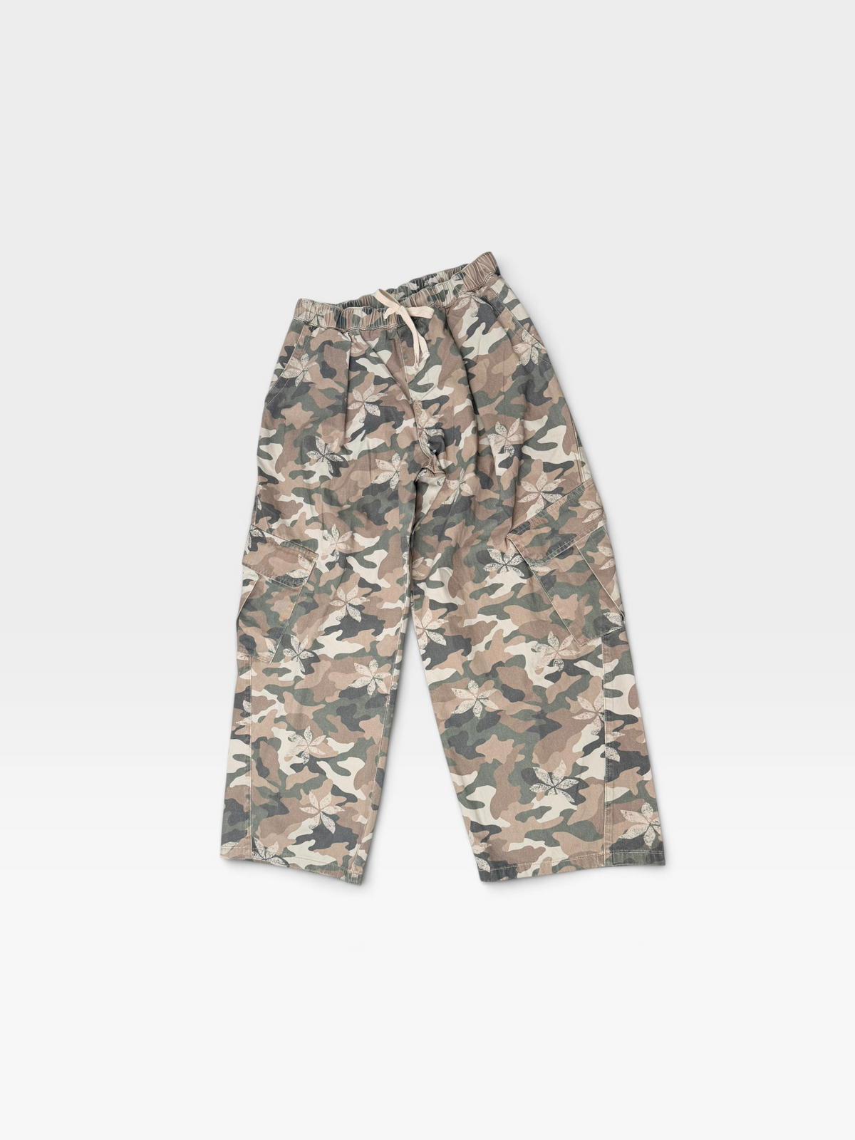 CAMO FLORAL EASEL WIDE-LEG PANTS (NWT) M