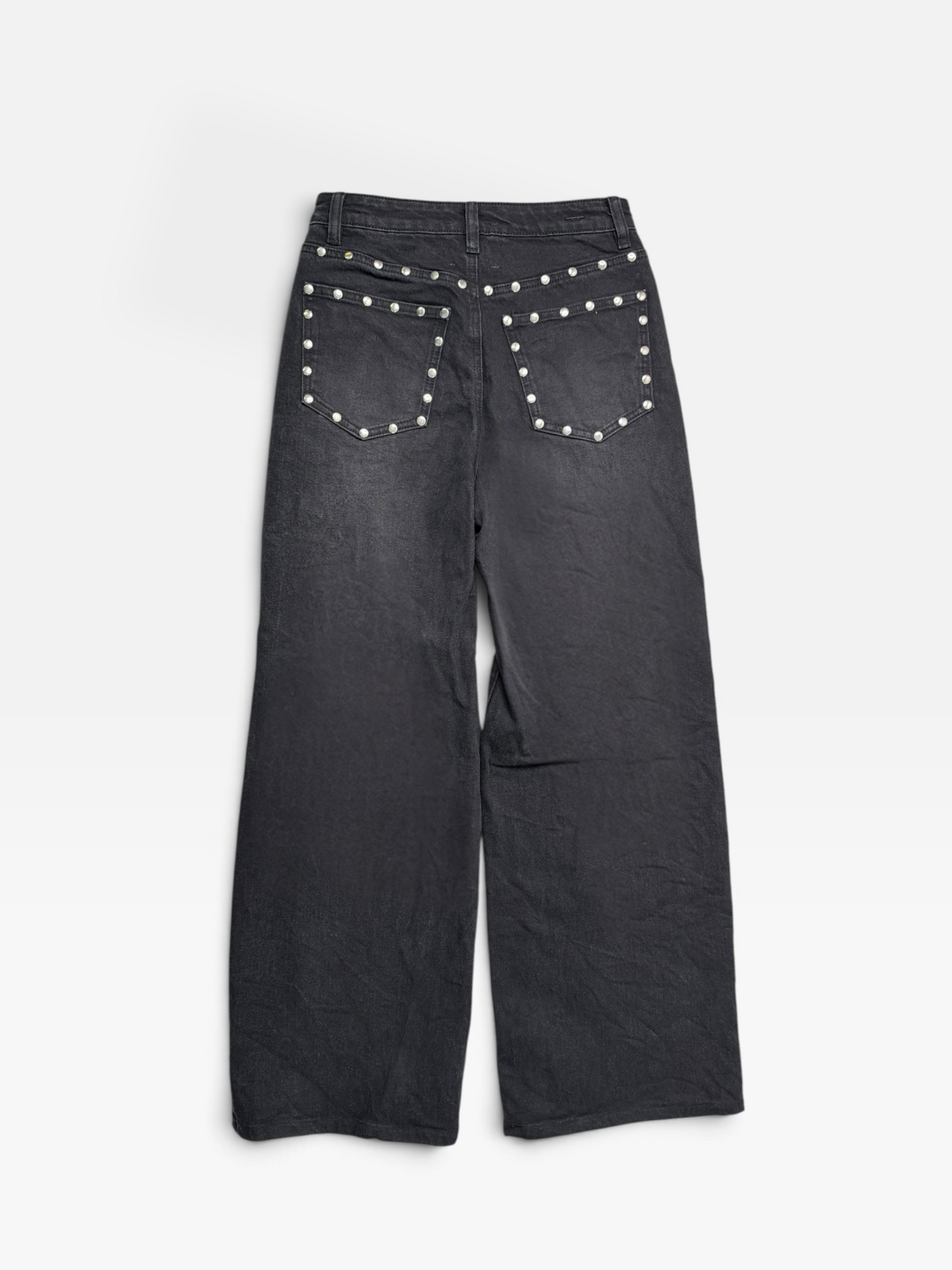 BLACK HABITUAL GEMMA STUDDED WIDE LEG JEANS (ORG. $139) | 24