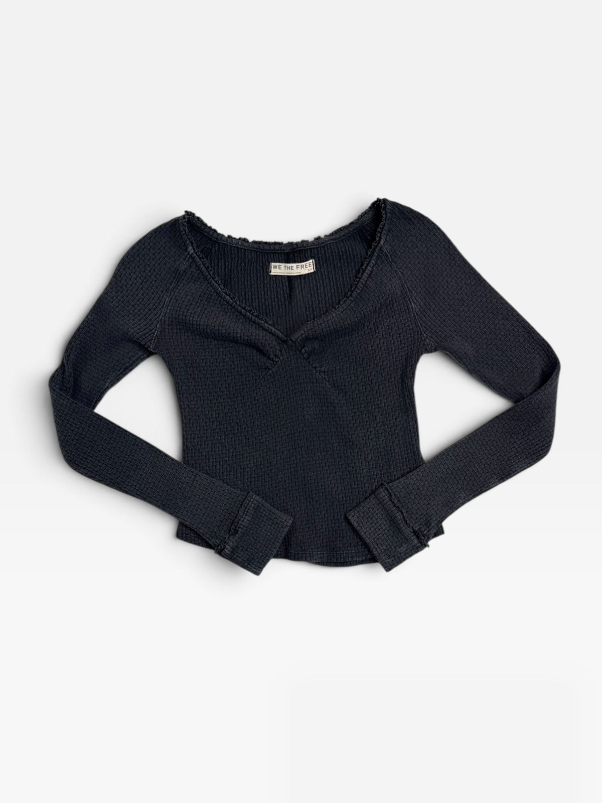 GREY FREE PEOPLE LONGSLEEVE TOP (NWT $68) S