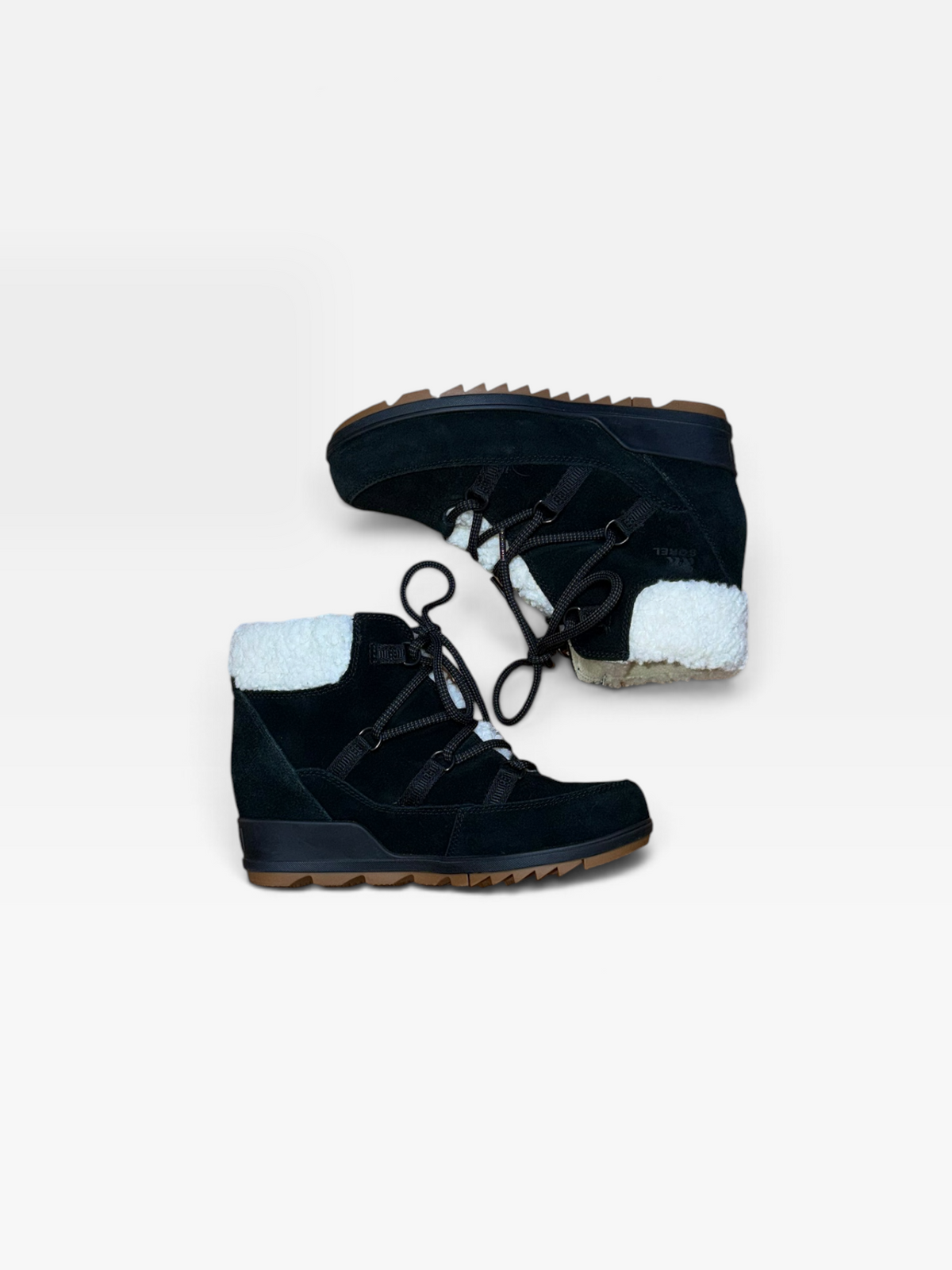 BLACK/FUR SOREL WEDGE (ORG. $160) 9