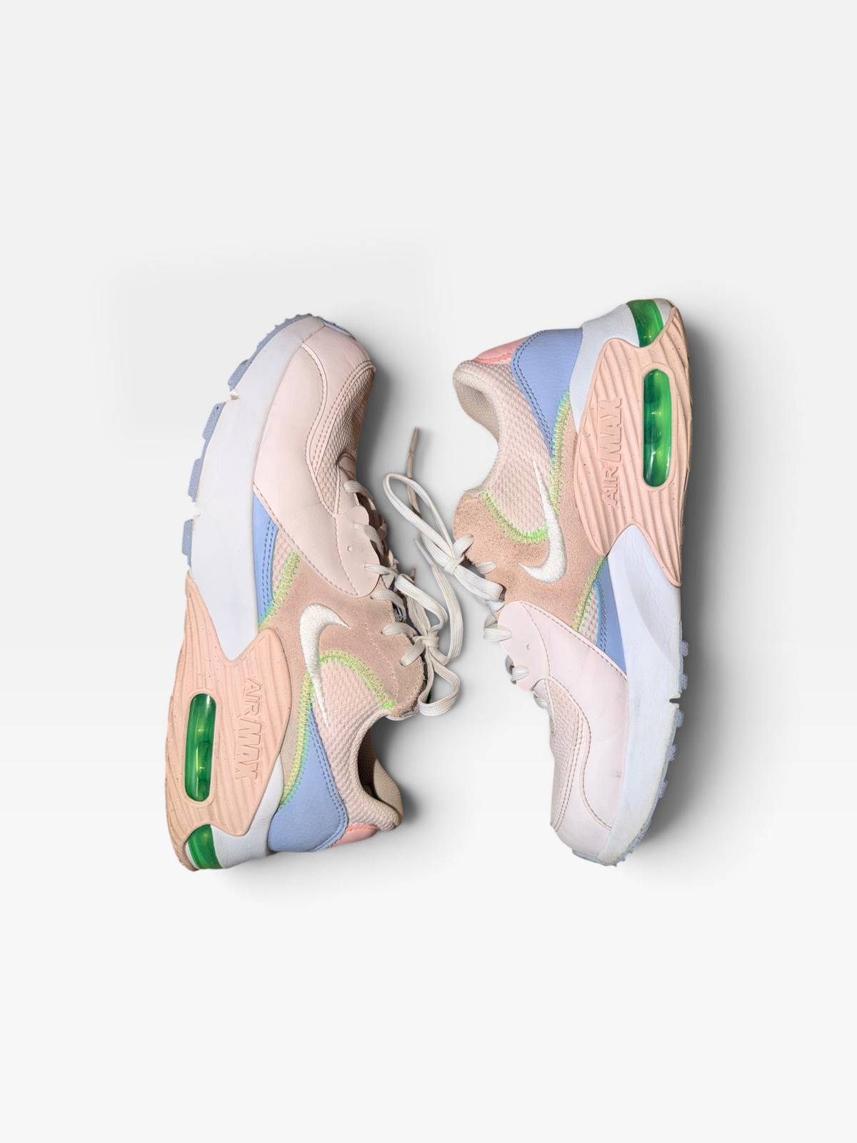 PINK/GREEN/BLUE NIKE AIRMAX SHOES 9.5