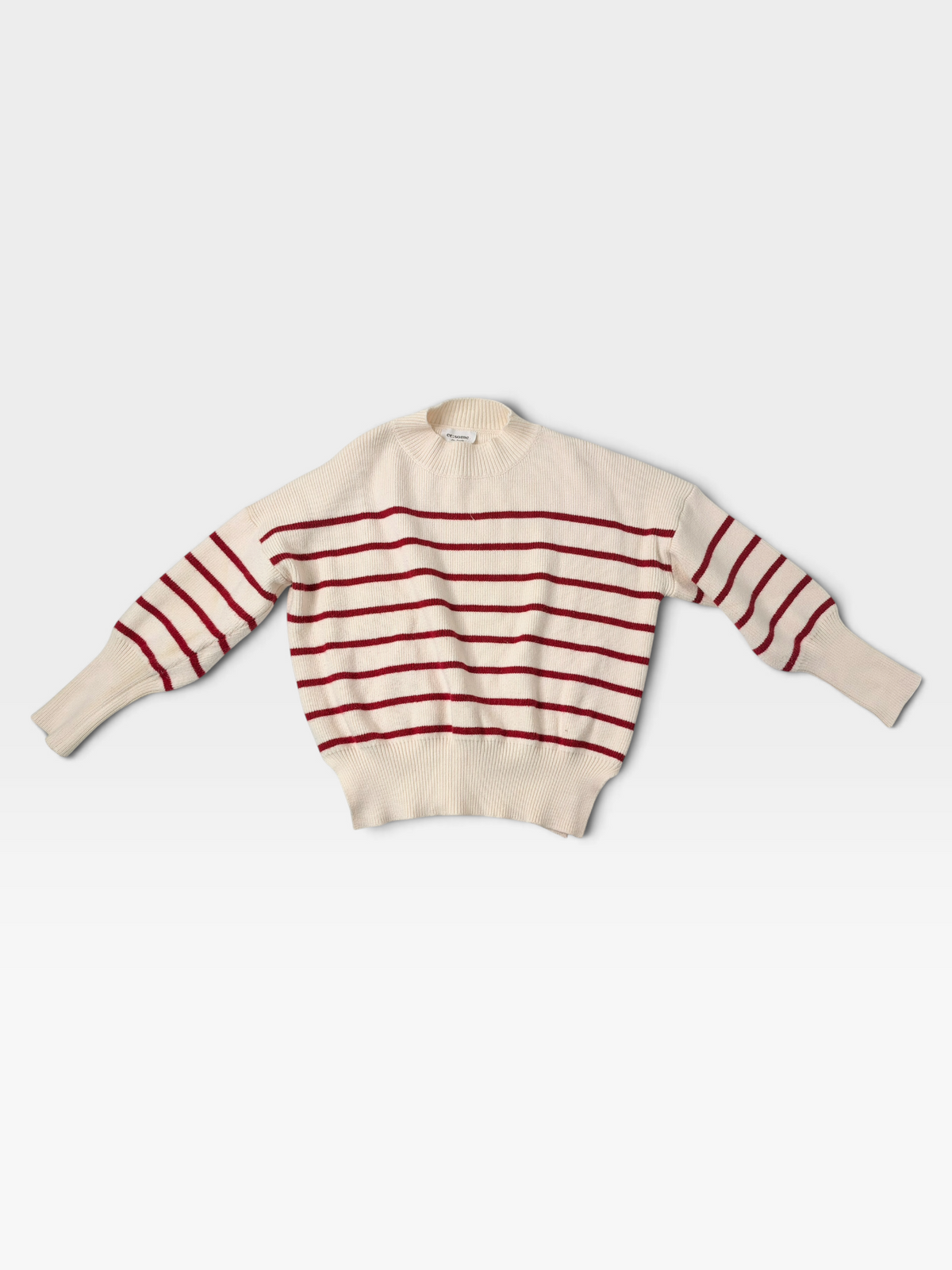 CREAM/RED EE:SOME SWEATER S/M