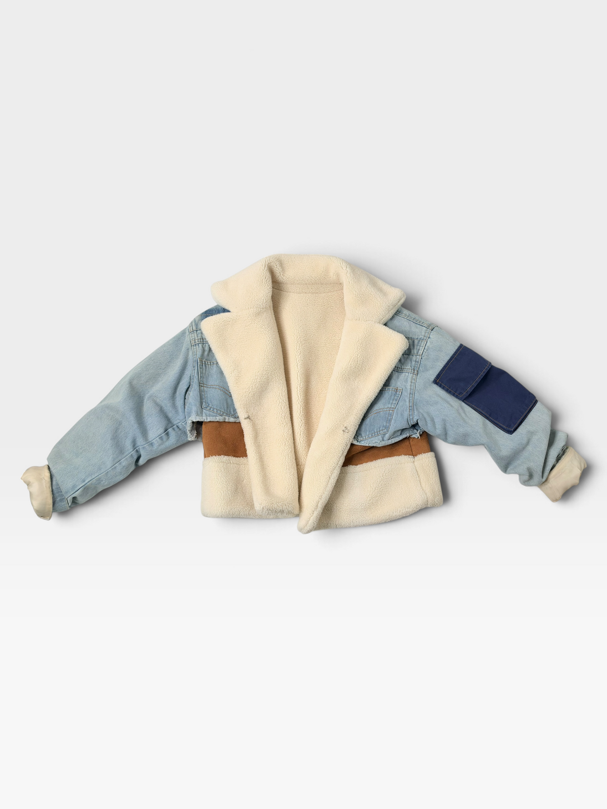 DENIM DREAM ARCHITECT FAUX FUR JACKET | S