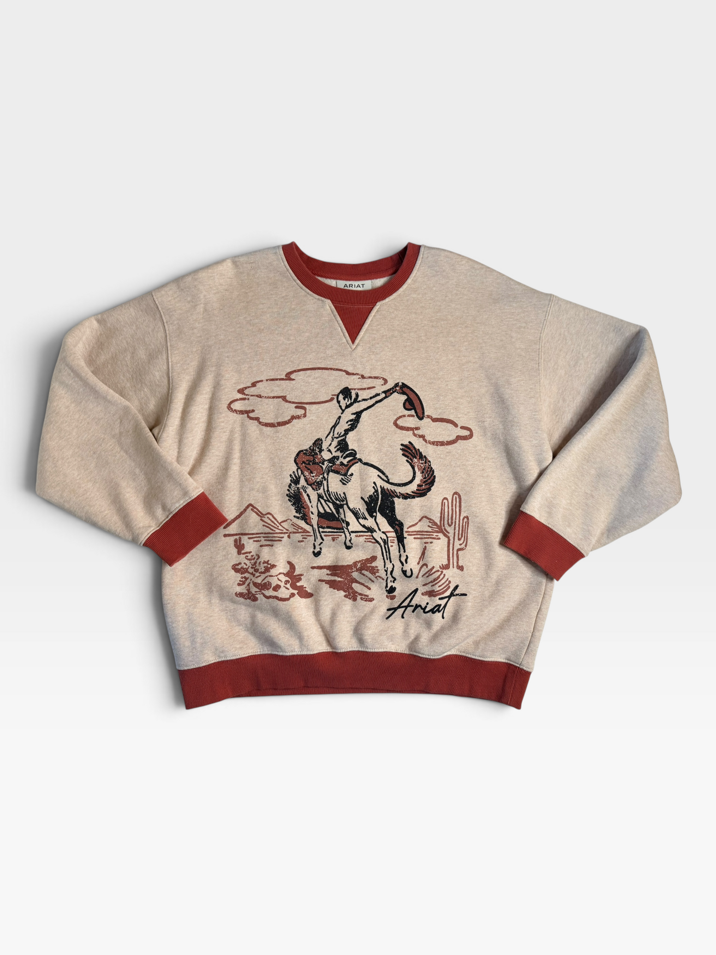 TAN COWBOY ARIAT SWEATSHIRT M