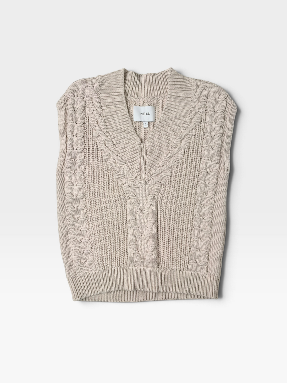 BEIGE PISTOLA KIRAN SWEATER VEST (ORG. $118) | S