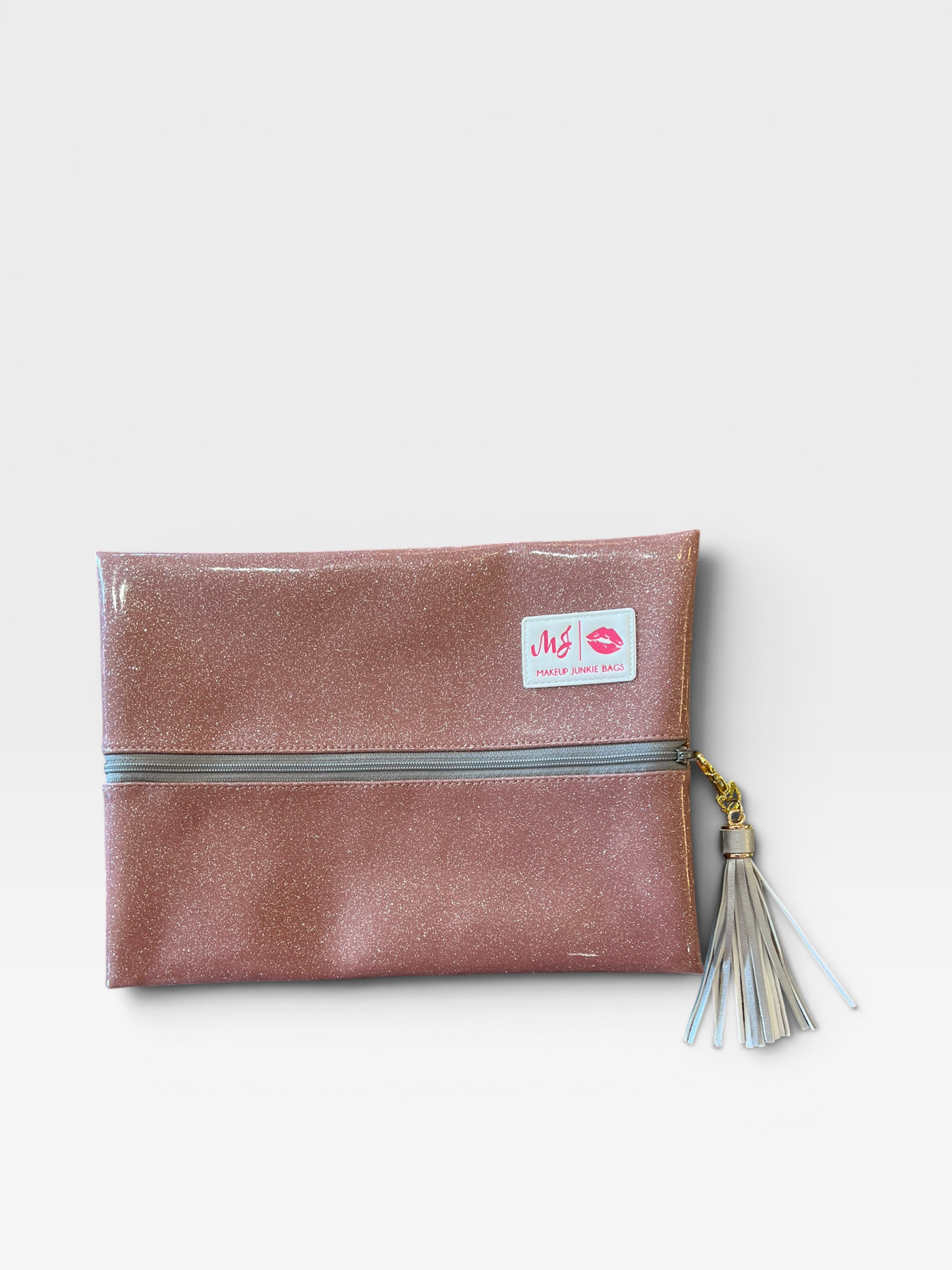 PINK GLITTER MAKEUP JUNKIES BAG (NWT) M