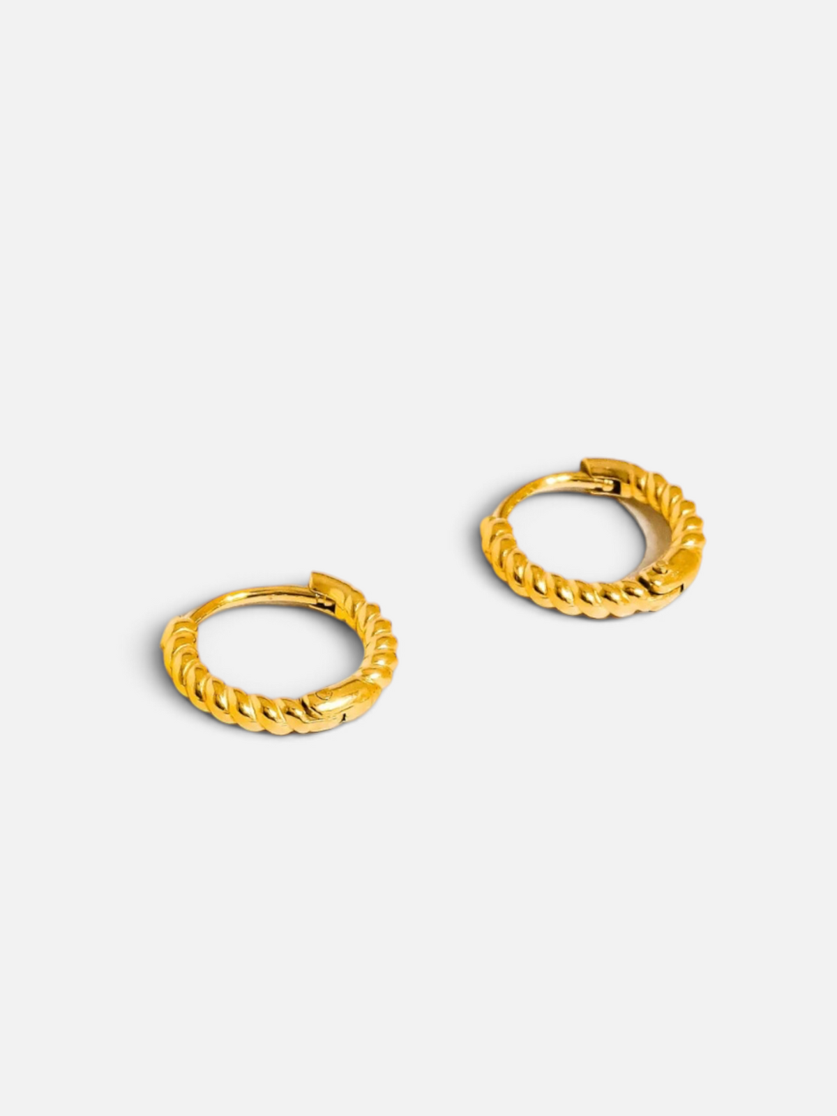 18K GOLD NON-TARNISH TWIST EARRINGS