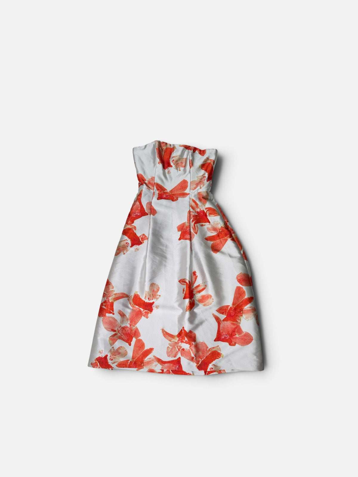 CREAM/ORANGE SACHIN & BABI NOIR FLORAL MAXI DRESS SIZE 4