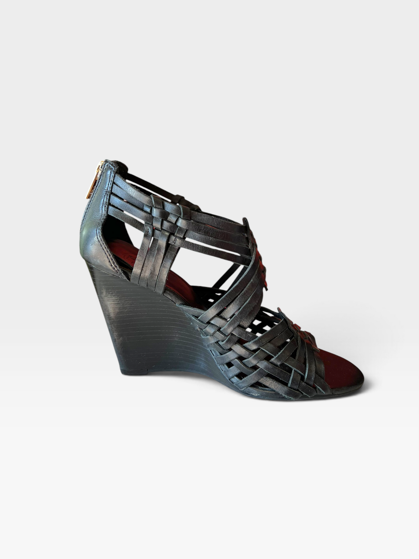 TORY BURCH WEDGE BLACK (ORG. $325) 8.5