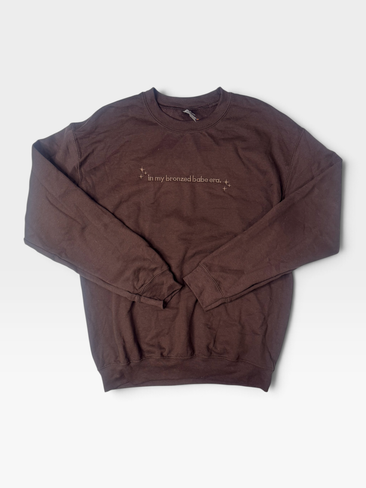 BROWN "IN MY BRONZED BABE ERA" PULLOVER M