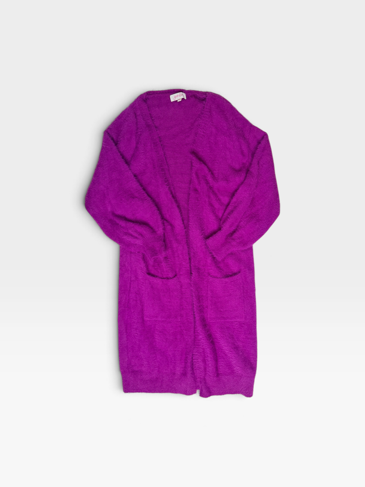 PURPLE JESS LEA LONG CARDIGAN L