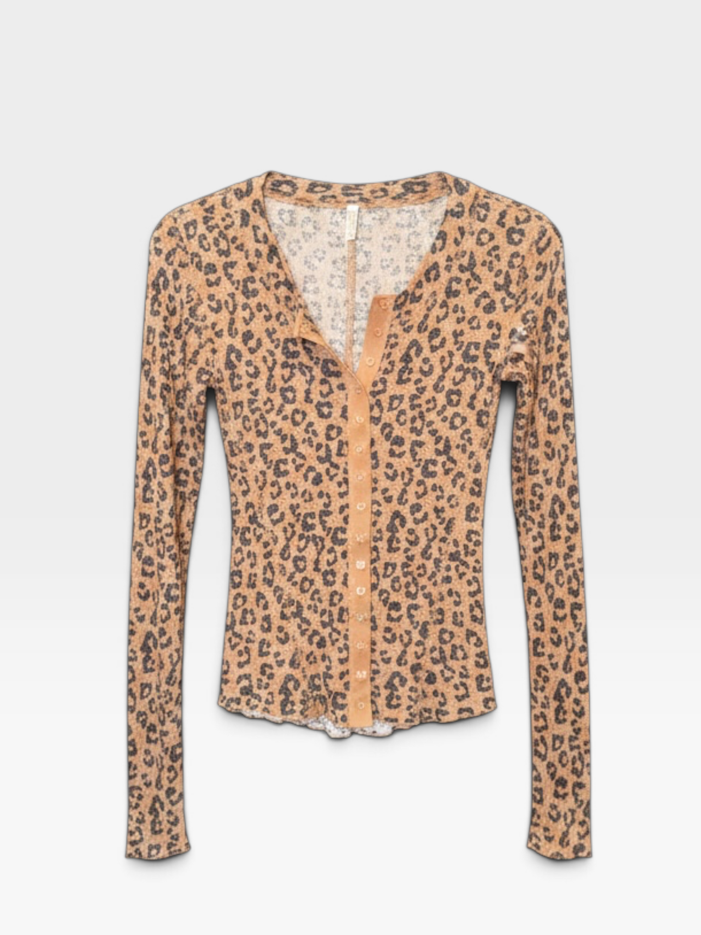 CHEETAH FREE PEOPLE CARDIGAN XS