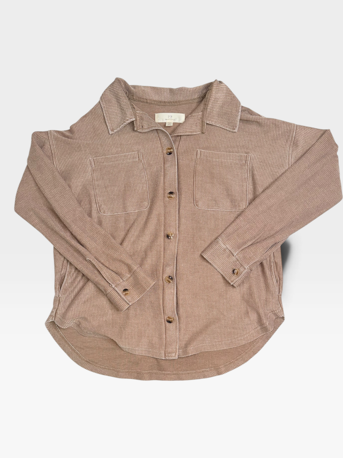 TAN THREAD & SUPPLY BUTTON UP TOP M