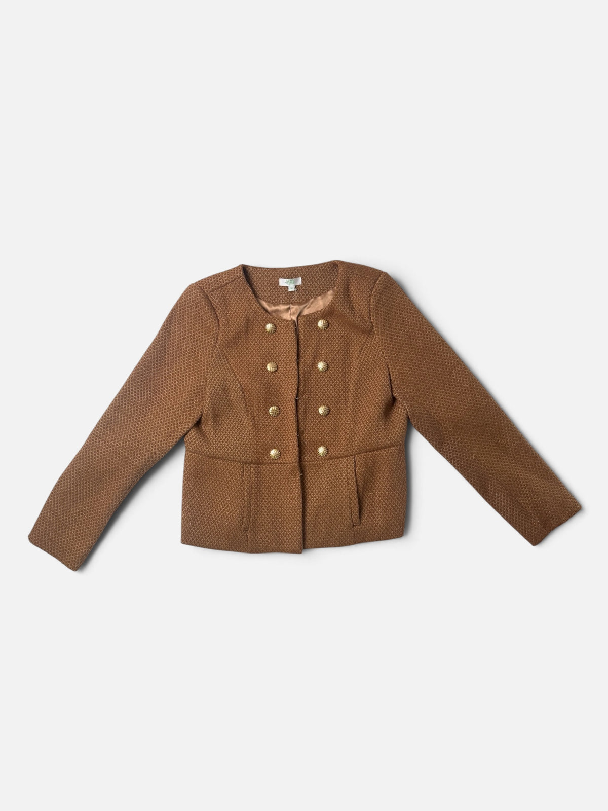 BROWN/GOLD JADE BLAZER JACKET (NWT $198) M