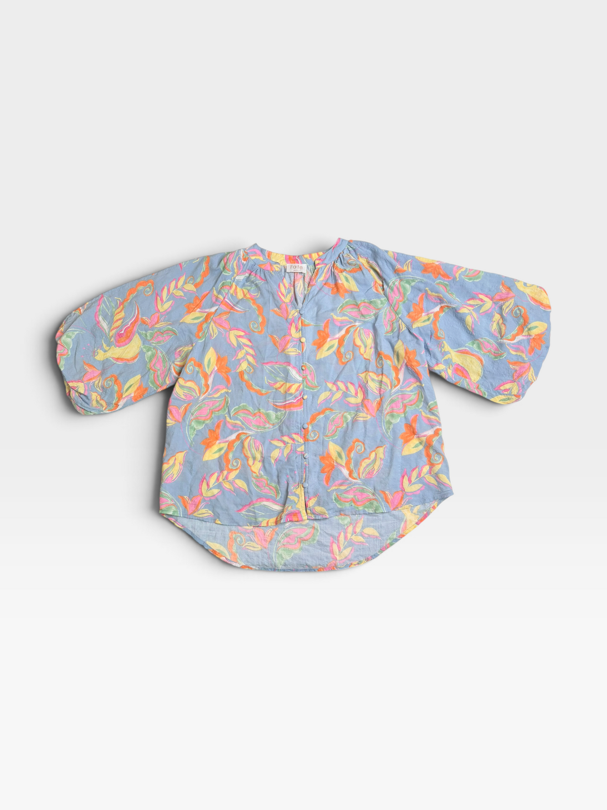 BLUE/FLORAL FATE TOP S