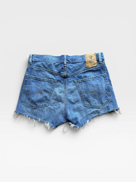 DENIMIST MID-RISE CUTOFF DENIM SHORTS (ORG. $175) 27