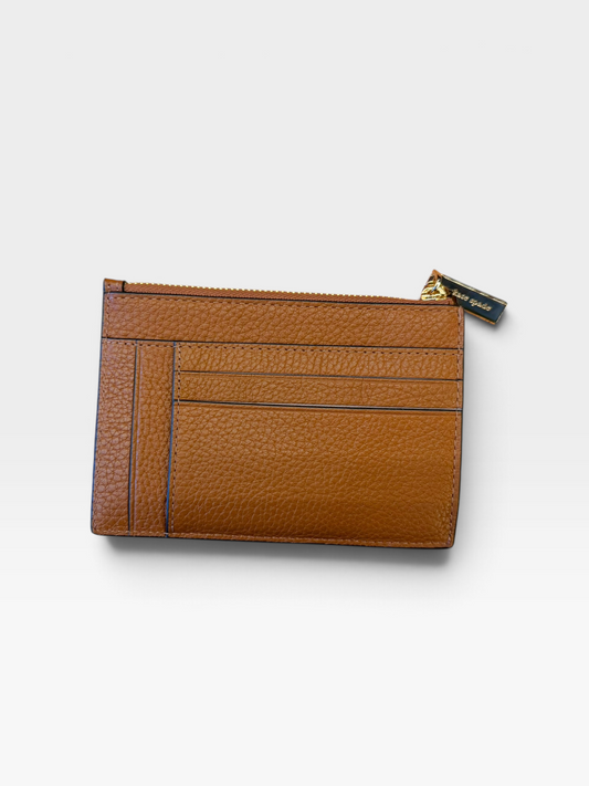 BROWN KATE SPADE COIN CARD HOLDER WALLET