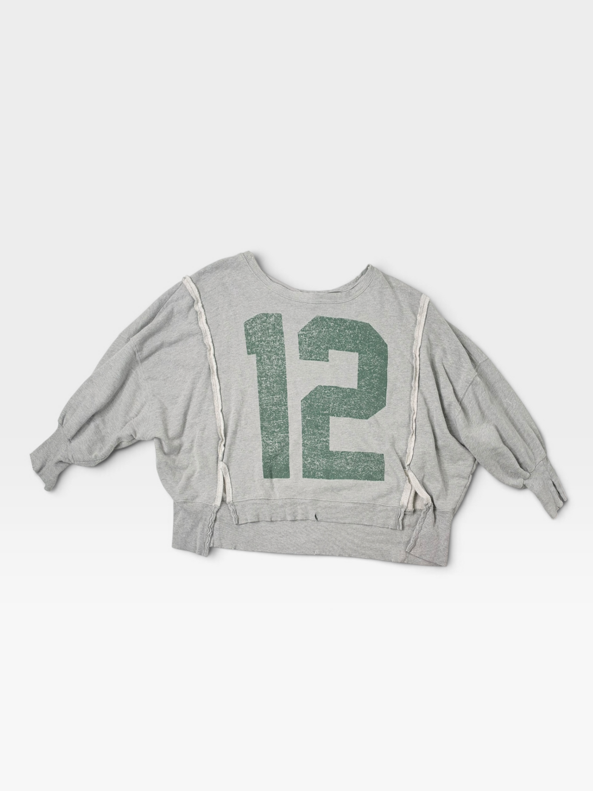 GREY WE THE FREE “12” GRAPHIC PULLOVER | S