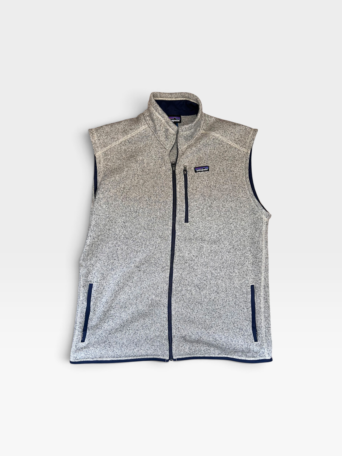 GREY/TAN PATAGONIA SWEATER FLEECE VEST (ORG. $129) XXXL
