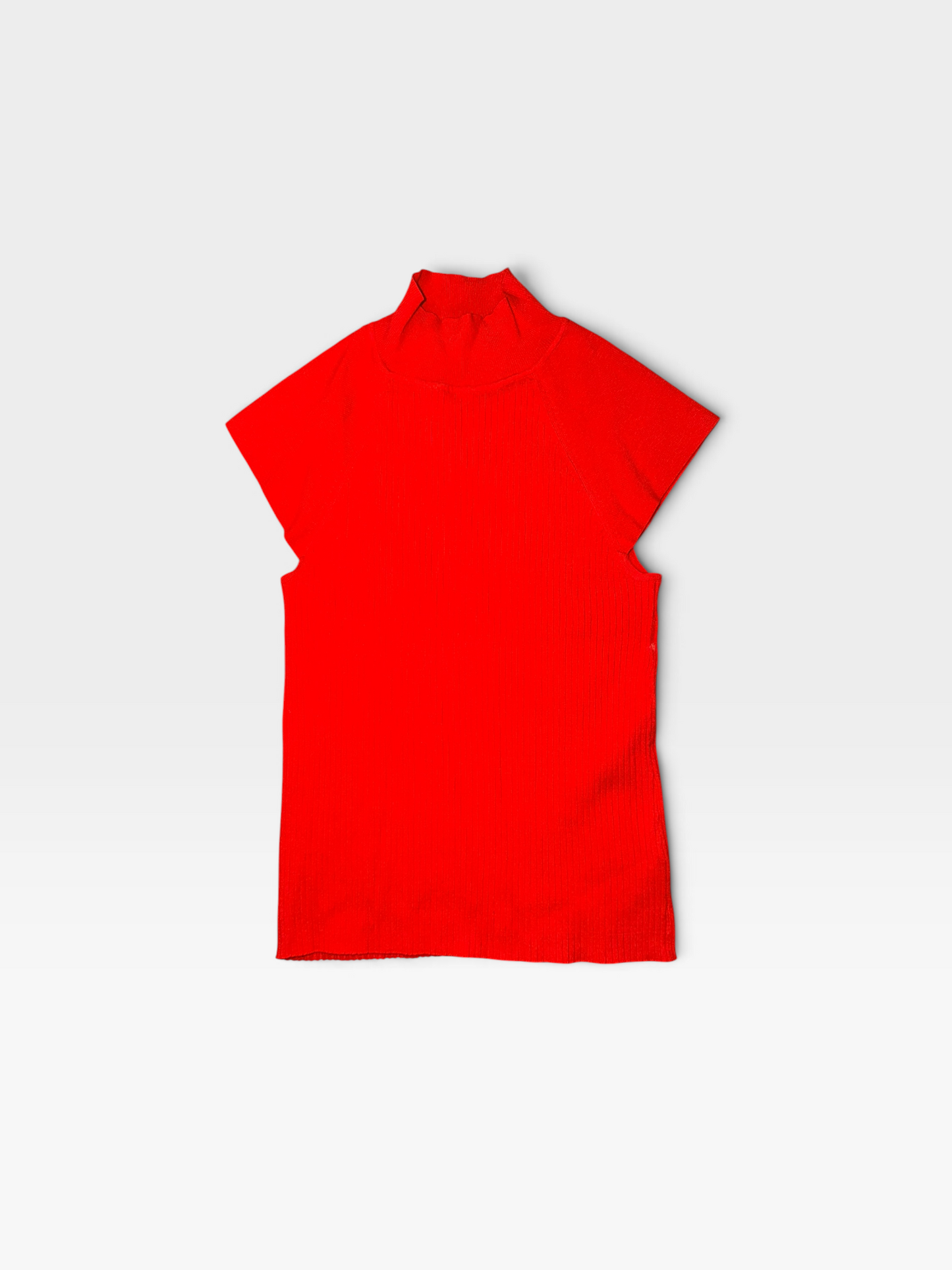 RED MELISSA NEPTON SHORT SLEEVE TURTLENECK TOP (ORG. $144) S