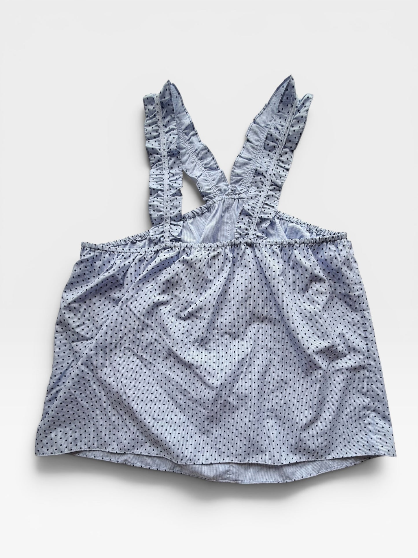 BLUE WAVERLY GREY POLKA DOT TANK (NWT $110) L