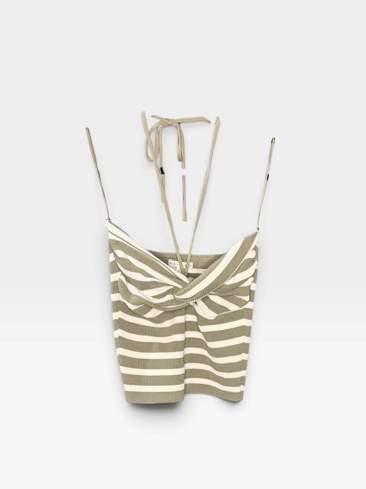 GREEN/WHITE MIOU MOSE TANK TOP S