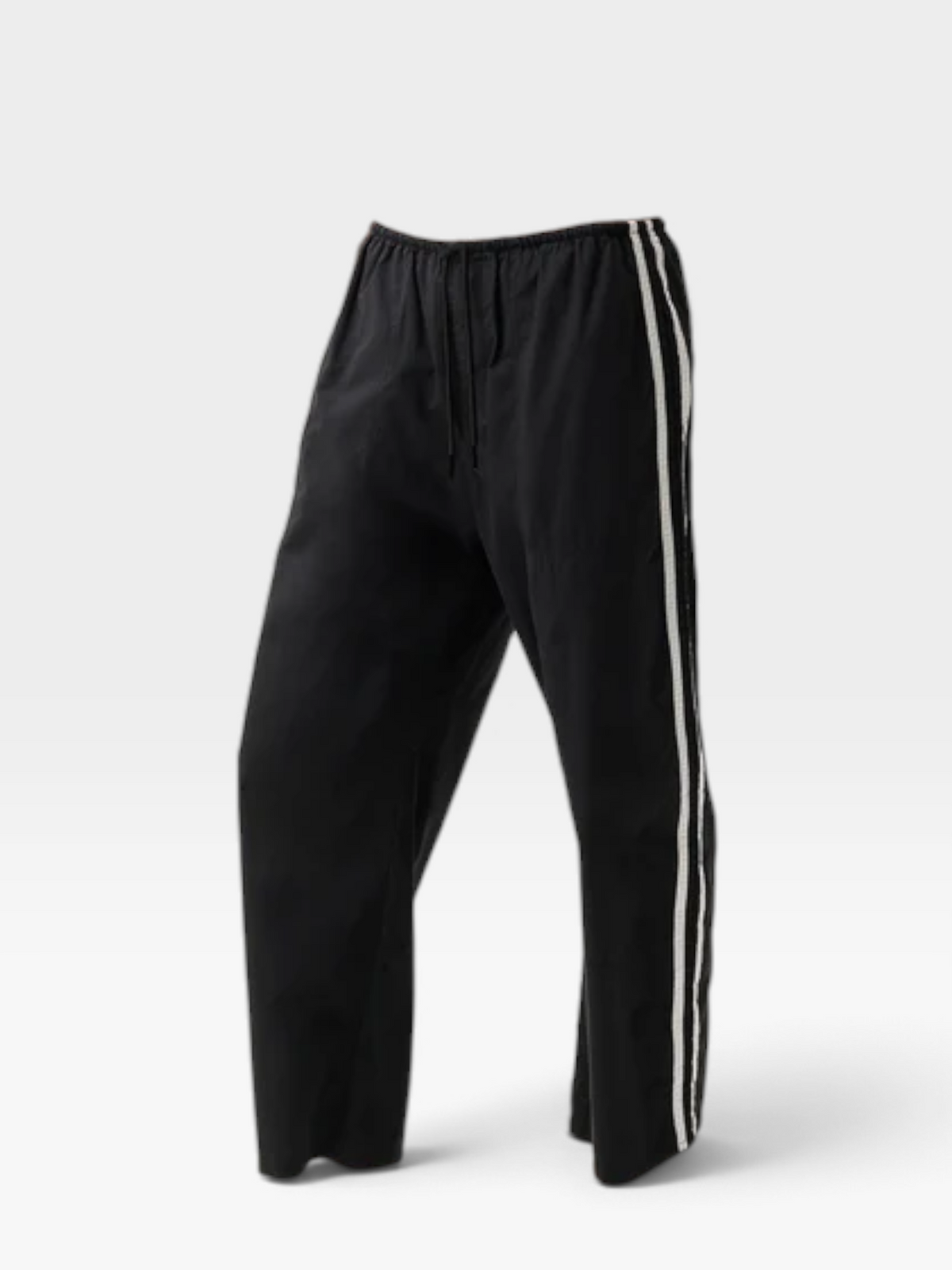 BLACK PISTOLA JOGGERS WITH WHITE SIDE STRIPES (ORG. $158) L