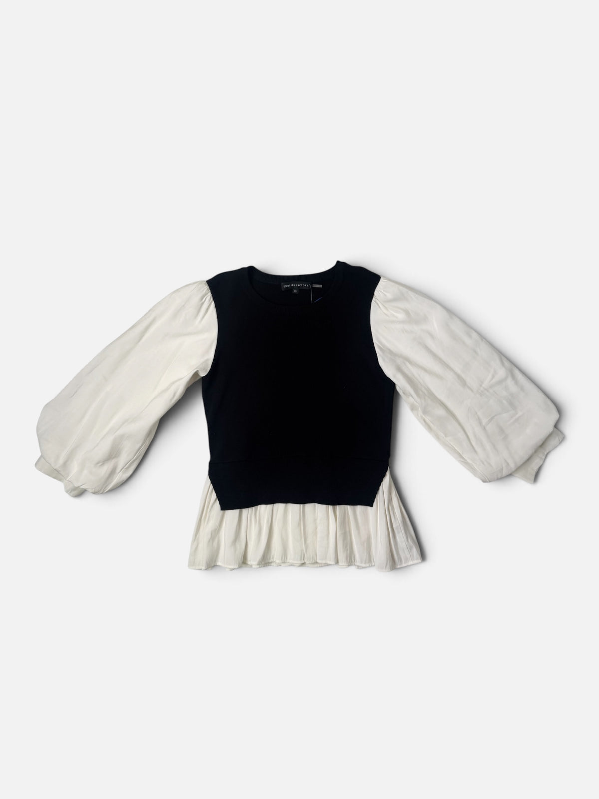 BLACK/WHITE ENGLISH FACTORY TOP XS