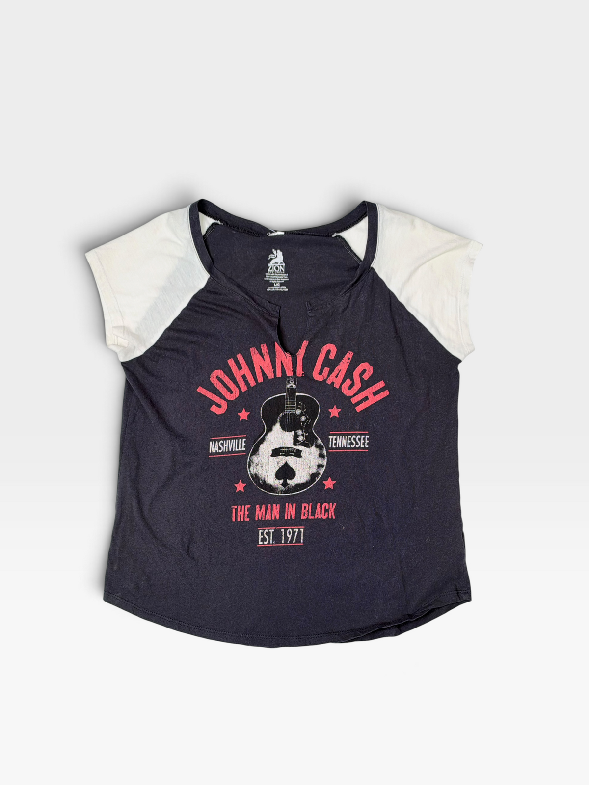 BLACK/WHITE JOHNNY CASH TEE L