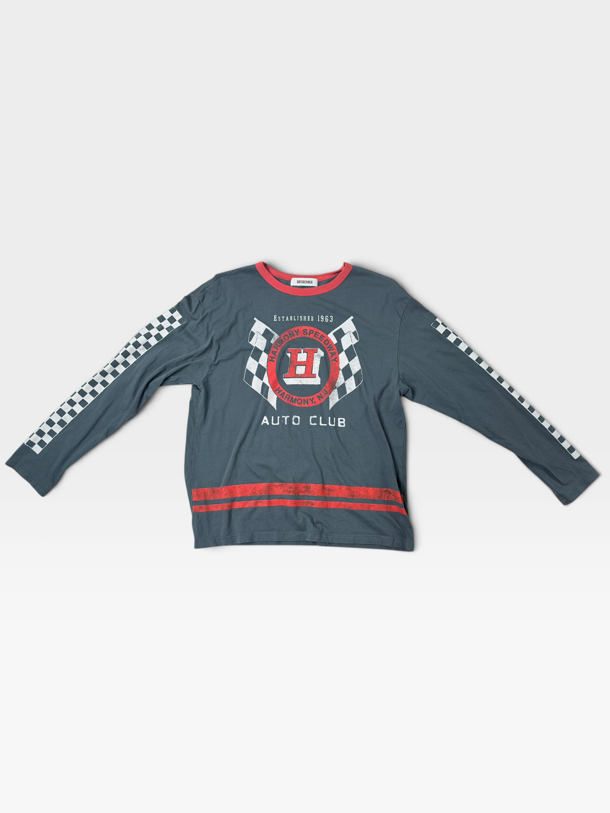 GREY/RED DAYDREAMER LONGSLEEVE "HARMONY SPEEDWAY" TEE | S