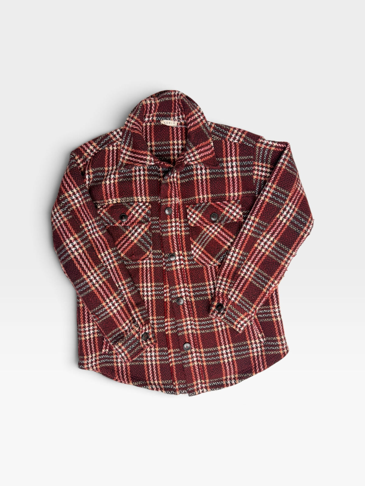 MAROON KORI FLANNEL SHACKET S
