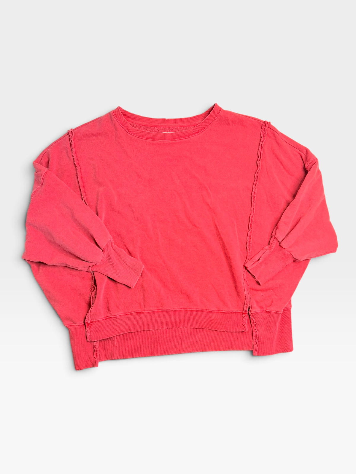 RED FREE PEOPLE PULLOVER S