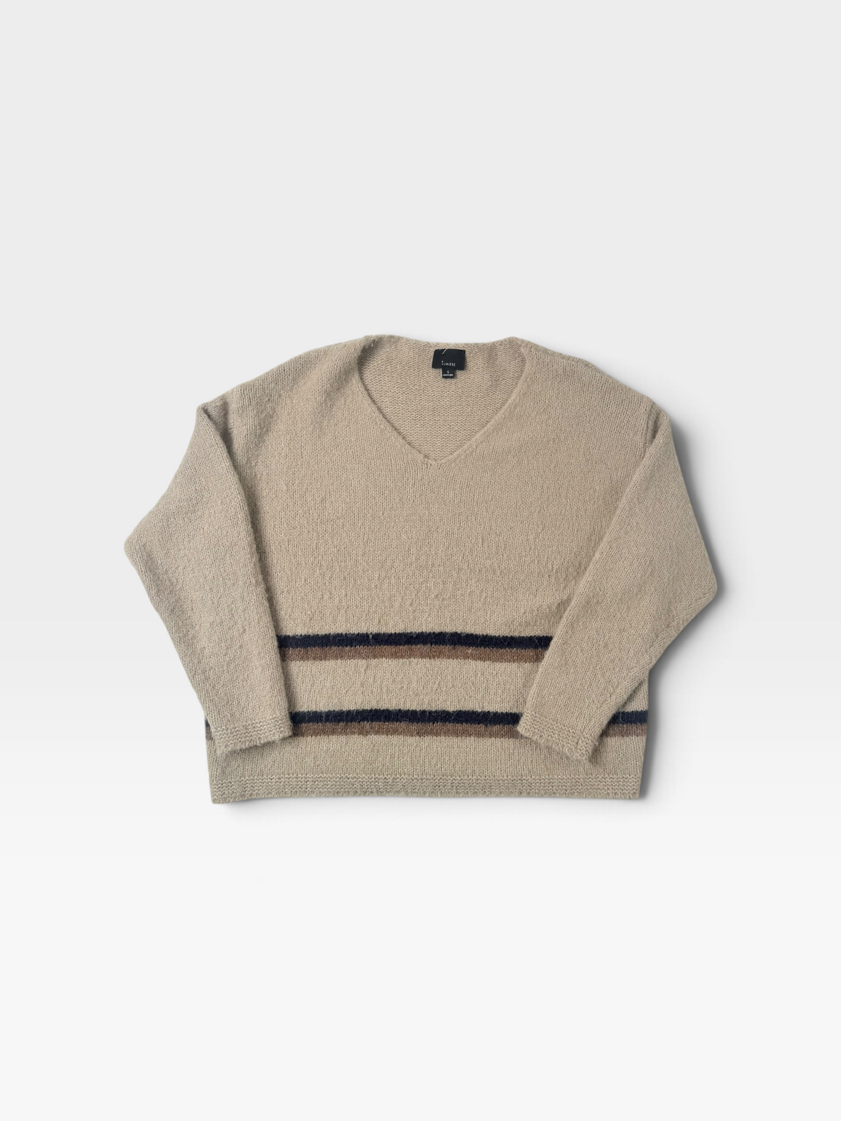 TAN/BROWN LUMIERE SWEATER S