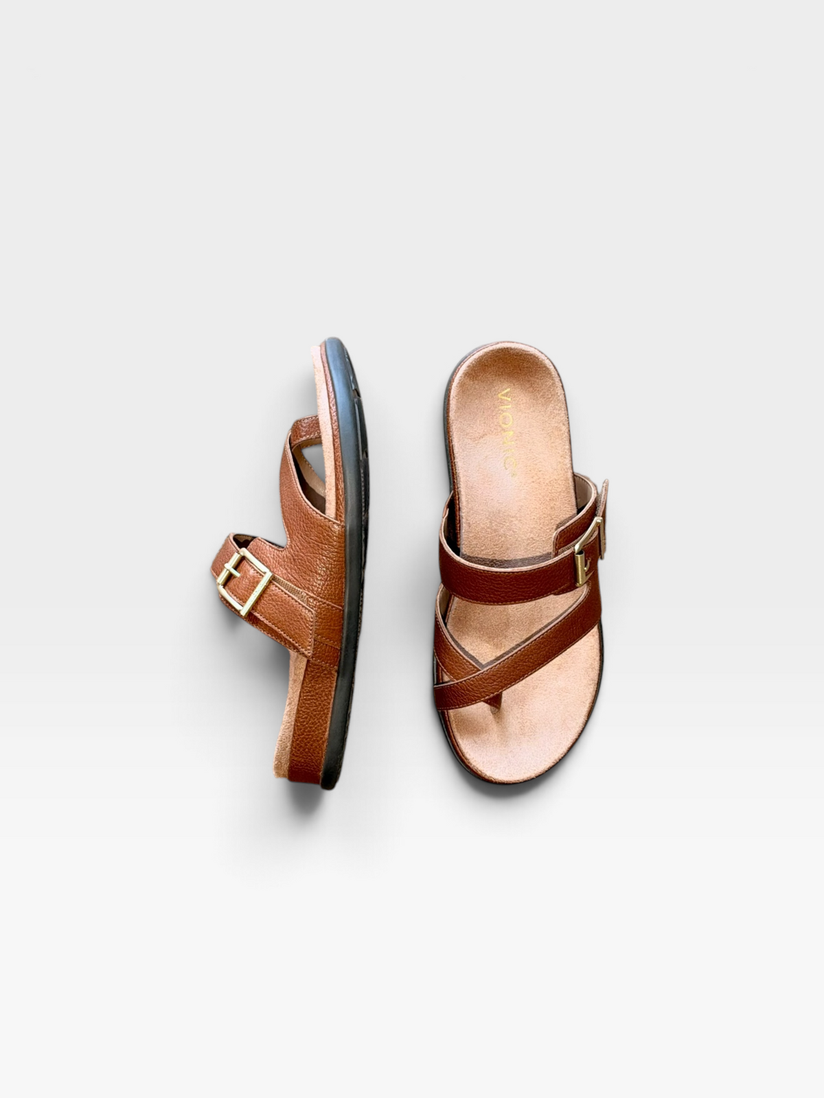 BROWN VIONIC SANDALS (ORG. $135) 7