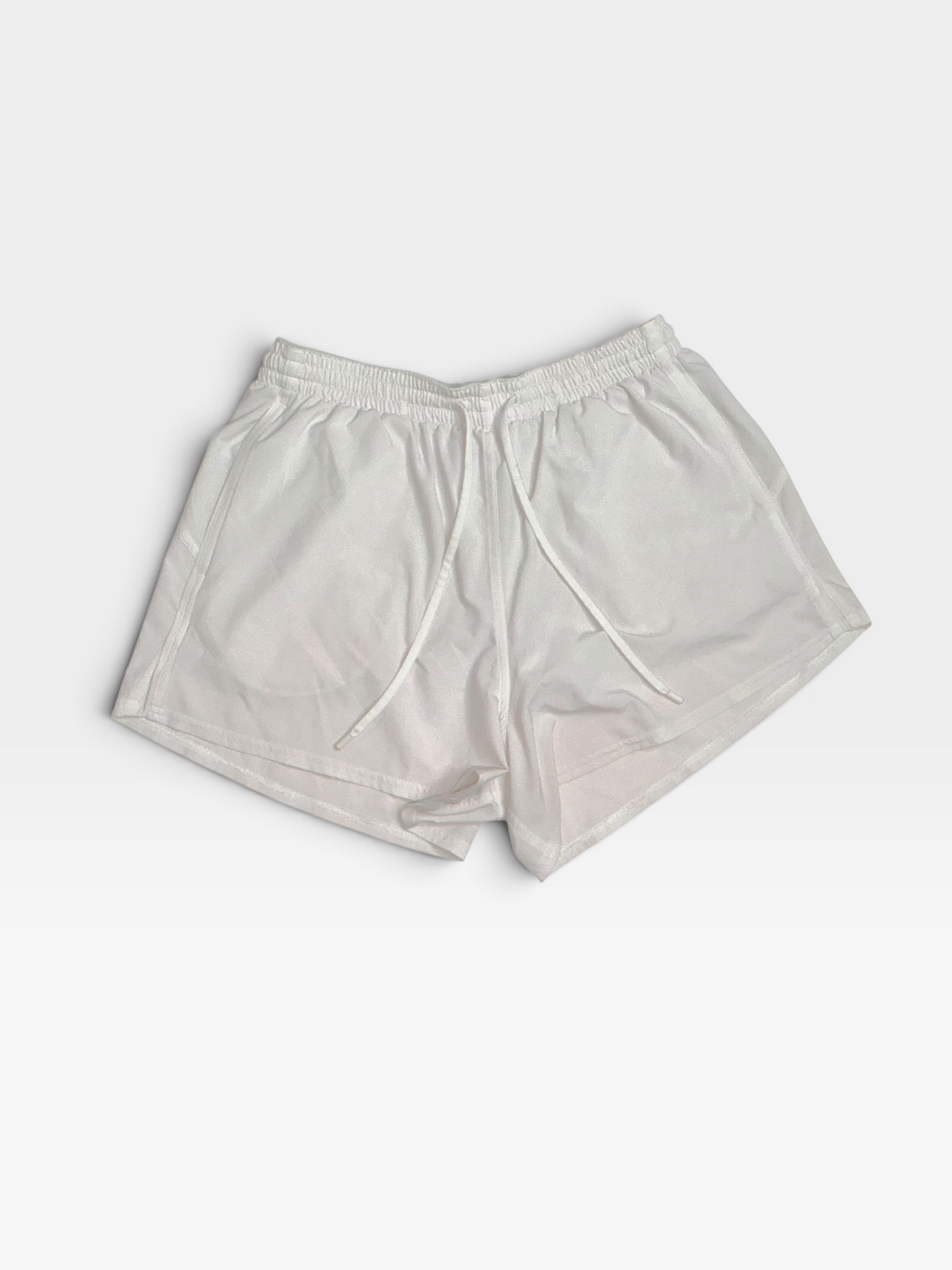 WHITE LULULEMON SOFT JERSEY CURVED-HEM SHORTS 8