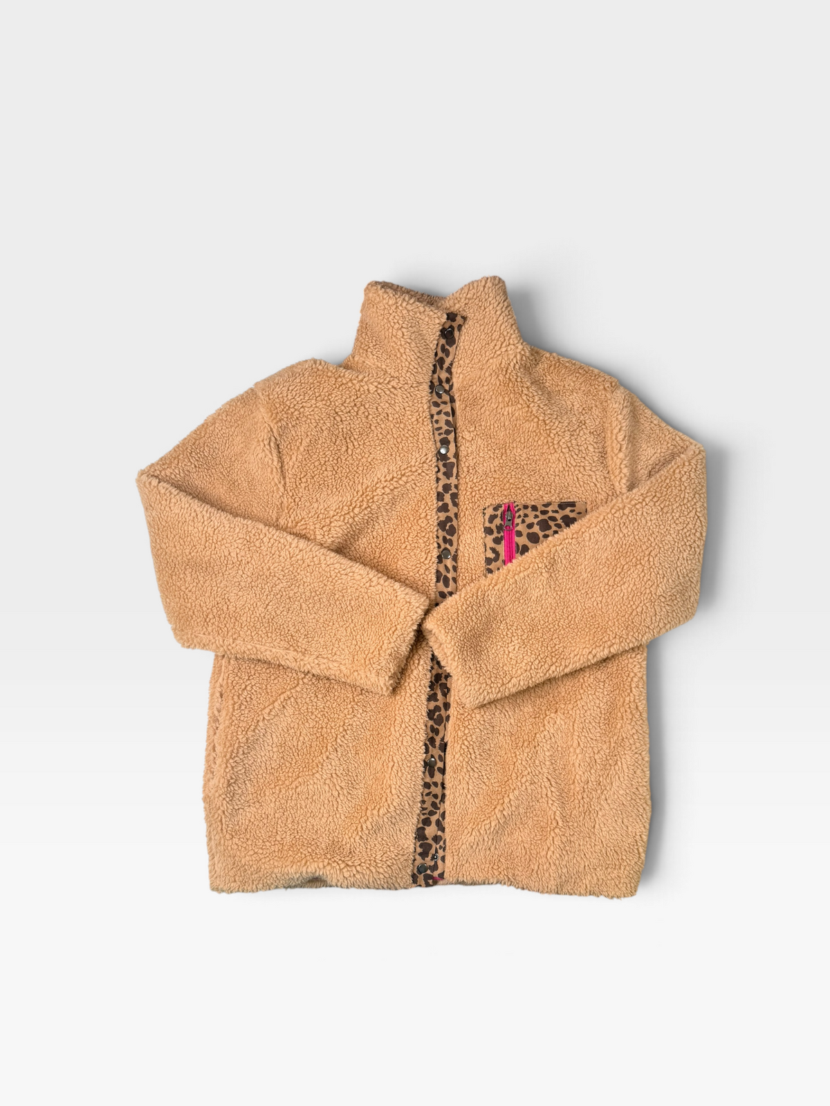 TAN/CHEETAH JESS LEA FAUX FUR JACKET | XL